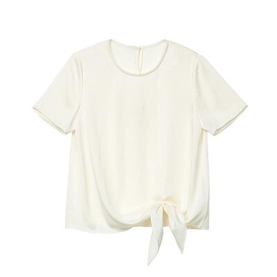 易菲高级感白色简约宽松套头小衫