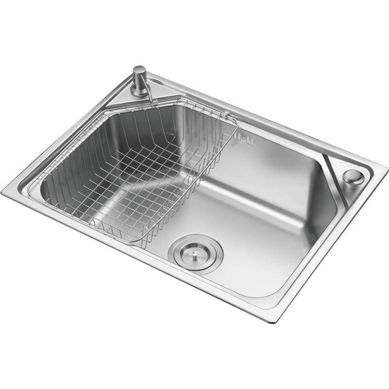 潜水艇厨房水槽单槽嵌入式加厚