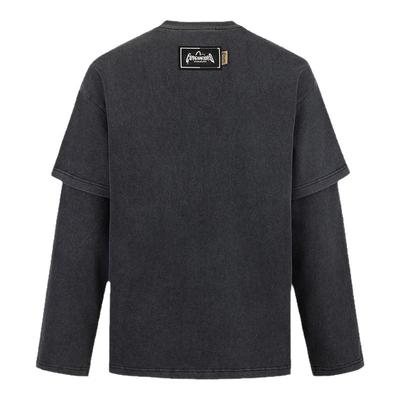 EVISU男士商标印花长袖T恤