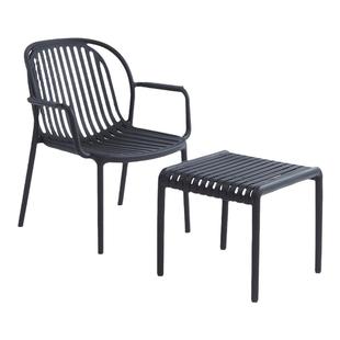 庭院桌椅三件套家用露天阳台户外休闲沙滩椅可叠放简约茶桌椅组合