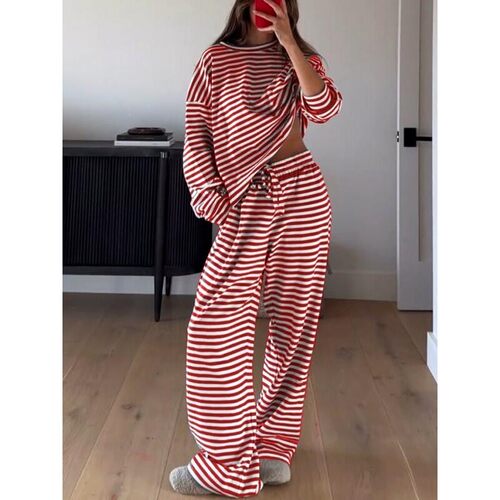 R 56359 Autumn Striped Long Sleeve Set 条纹长袖套装 代发