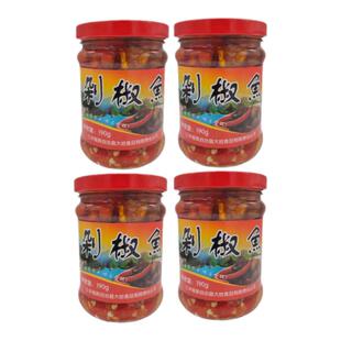 江华土特产永州瑶都剁椒鱼 口味非双牌剁椒鱼酱火培小鱼仔酱4瓶