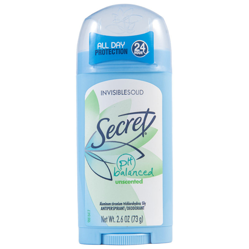 美国进口secret deodorant秘密止汗膏腋下除臭去异味香体男女士