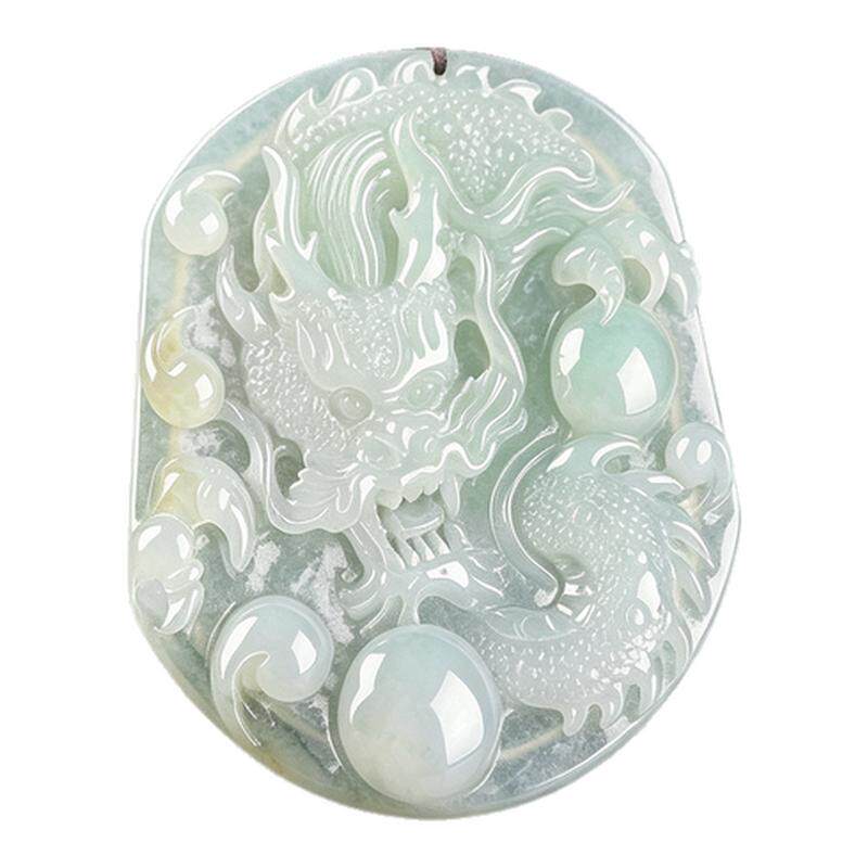 玉石挂件天然翡翠龙牌吊坠项链