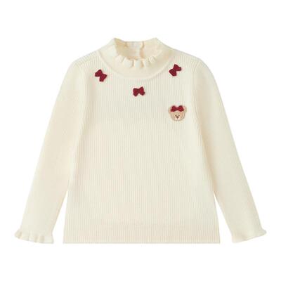 【5A抗菌】PawinPaw卡通小熊童装25年冬季新款女宝宝半高领毛衣