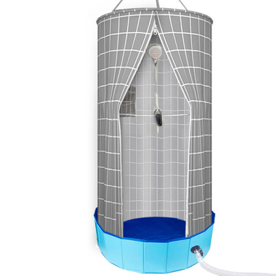 简易洗澡蓬浴帘防水淋浴棚浴罩洗浴帐篷工地卫生间农村出租房户外