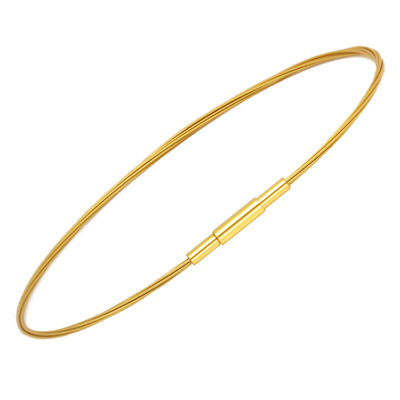 细金色串珠手绳细款钢丝手链绳