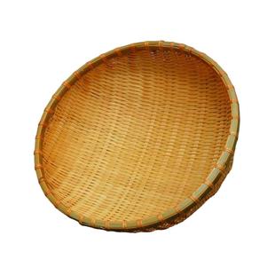 编织竹筐竹子成馒头筐竹编筐家用礼盒厨房青竹加厚圆形簸箕沥水篮