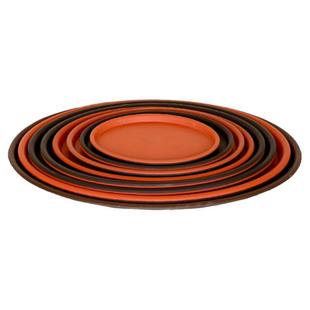 椭圆形花盆托盘花托加厚树脂假山花盆垫塑料接水盘盆景花盘托盘