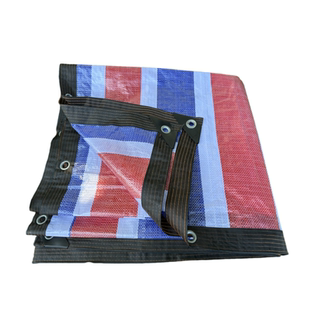 三色彩条布防雨布加厚塑料防水防晒户外临时遮阳搭棚装修防尘布