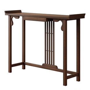 胡桃木供桌香案家用门厅玄关桌端景台佛台神台实木香火桌窄玄案台