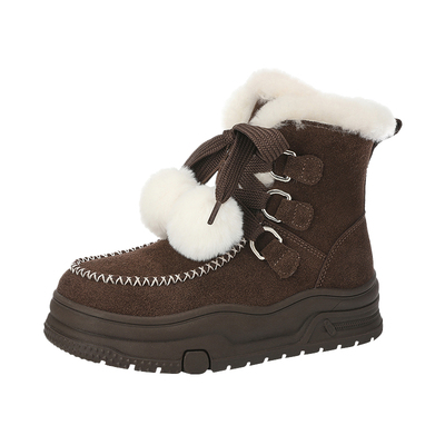 millies妙丽加绒雪地靴女靴