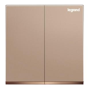 罗格朗开关插座面板多孔86型逸景玫瑰金色五5孔usb带开关墙壁电源