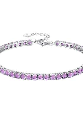 HUIDE紫色水晶手链时尚轻奢