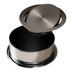 台面垃圾桶嵌入式不锈钢盖子商用酒店卫生间洗手台厨房专用挂桶