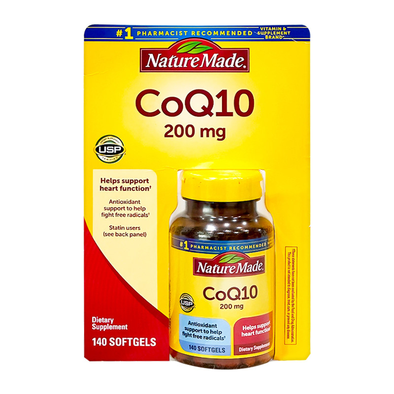 美国直邮Nature Made辅酶Q10软胶囊140粒进口辅酶Coq10中老年心脏