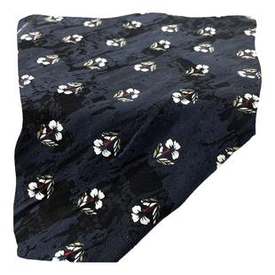 布艺岛 藏青色白色小碎花纯棉提花印花面料汉服半裙裤子套装布料A