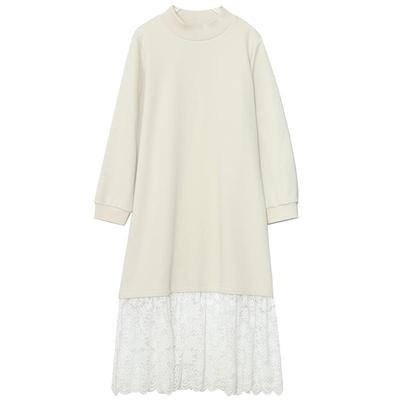 气质通勤显瘦拼接蕾丝内搭连衣裙