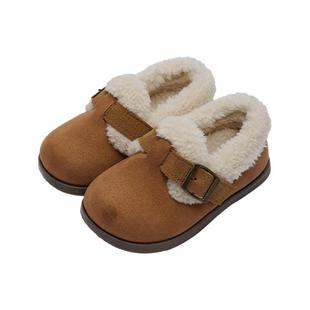 TOPSTAR儿童棉鞋女童勃肯鞋冬宝宝加绒冬鞋男童毛毛鞋保暖二棉鞋