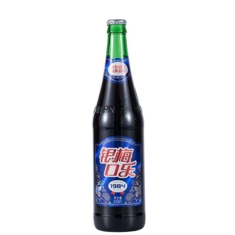 银梅可乐600ml*12瓶/6瓶汽水玻璃瓶草本精制解辣解腻国产口乐饮料