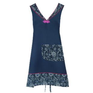 复古民族风围裙女厨房家用餐饮农家乐饭店服务员工作服定制印字