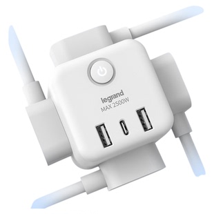 罗格朗官方旗舰店魔方插座扩展拖线板插头多孔功能家用转换器便捷