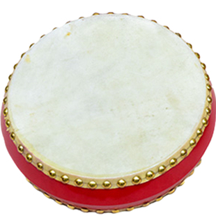 牛皮说书鼓毽子山东东北梅花湖北京韵大鼓纯木白茬实木天津包邮