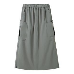 骆驼工装裙a字半身裙梨型身材遮胯显瘦速干中长裙子女款2026新款