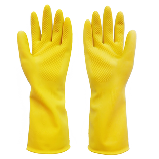 加厚110克湘江牌牛筋乳胶手套 加厚耐用橡胶家务厨房防水洗碗塑胶