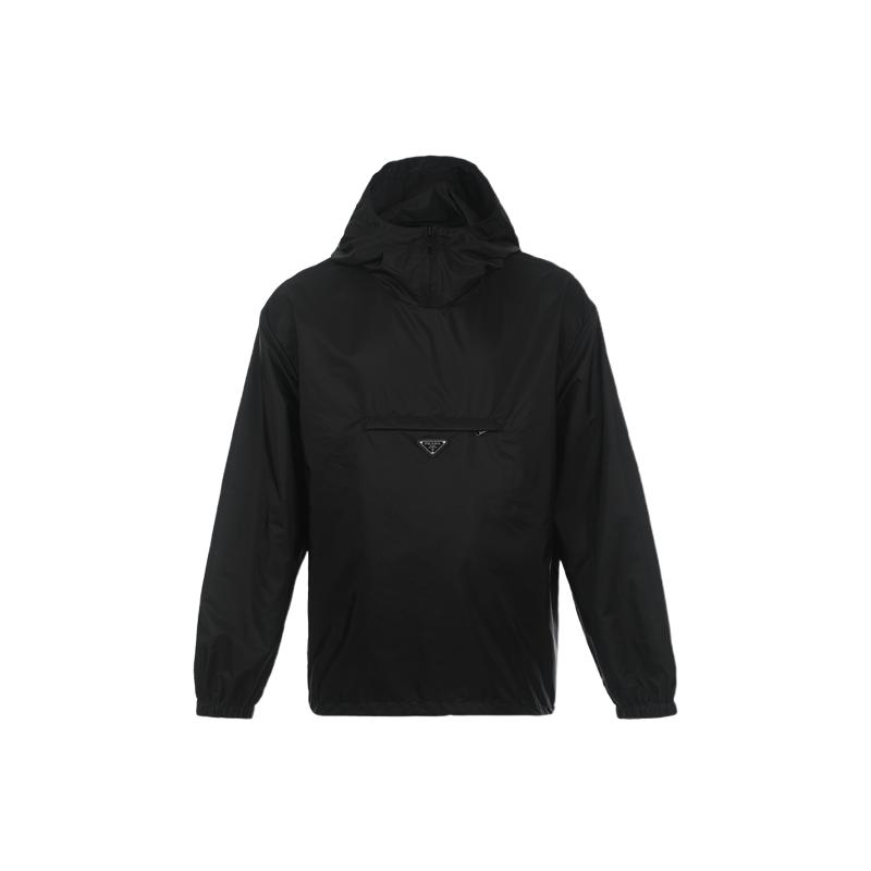 【自营】Prada/普拉达SS25男士三角徽标休闲连帽套头尼龙夹克外套