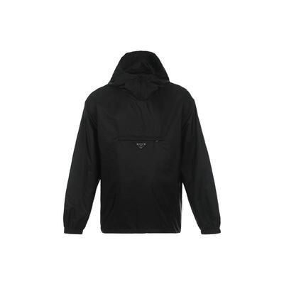 【自营】Prada/普拉达SS25男士三角徽标休闲连帽套头尼龙夹克外套