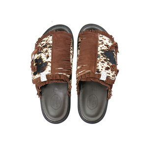 VISVIM UNCLE GUI  CHRISTO 新款厚底增高面包腰果花牛皮夏季潮鞋