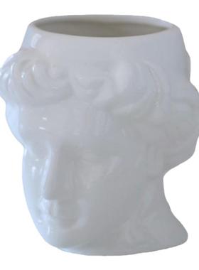 复古文艺雕塑摆件陶瓷收纳杯水杯