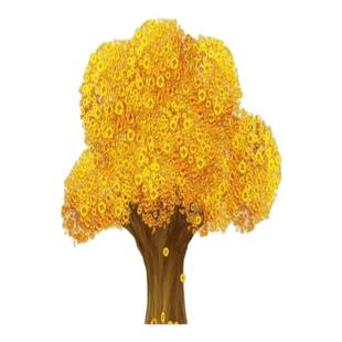 背景墙壁纸18D浮雕立体墙布12D鎏金鎏银轻奢壁画黄金树发财摇钱树