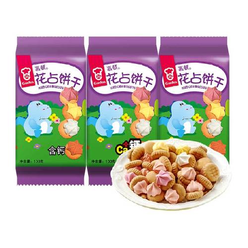 嘉顿休闲饼干花占饼好吃的小孩糕点童年怀旧零食特产小吃