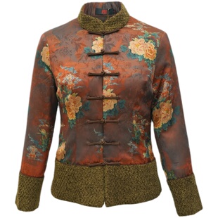 如意风唐装女中国风改良旗袍上衣冬季加棉加厚中式棉衣女装23R667