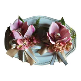 哲糖蕙兰胸花手腕花姐妹团父母伴娘手腕花新郎伴郎胸花婚礼结婚