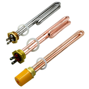 包邮DN25、1寸 太阳能水箱铜加热管器 不锈钢电热棒1-2-3-4-6000W