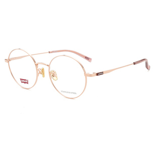 李维斯复古小圆框近视眼镜框男女镜架高度数配配成品防蓝镜片7082