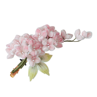 SORO苏绒【绯绒垂絮】原创设计非遗绒花发夹日常穿搭粉樱国风发夹