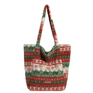 民族风毛绒包包女冬季大容量毛茸茸单肩包小众百搭双面通勤托特包