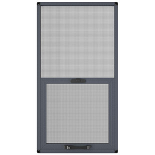 卫生间上下推拉式纱窗厕所铝合金外开下悬外推窗户自装两推金刚网