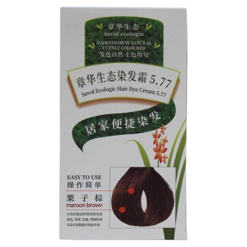 章华生态染发霜自然黑遮盖白发