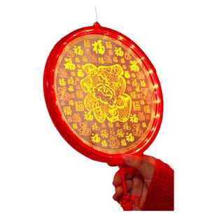 迎春接福发光挂饰2026新年贺年玻璃窗户农历过年氛围装饰布置挂件