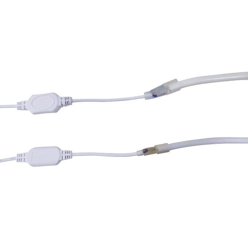 led灯带插头圆形柔性霓虹灯带配件使用控制器电源线连接线卡220V