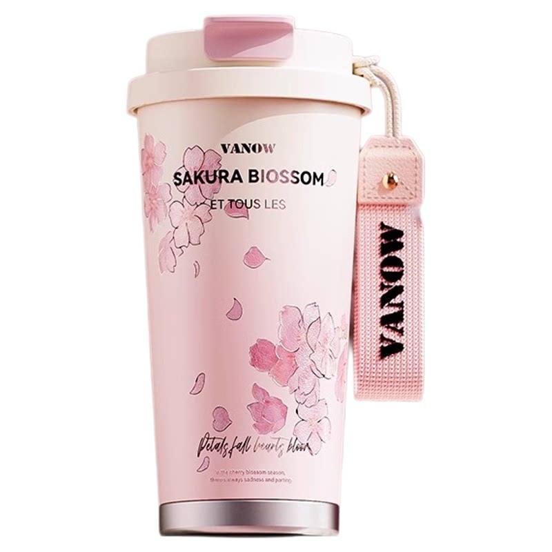 Vanow樱花保温杯2026新款吸管杯教师节送老师档次高又不贵的礼物