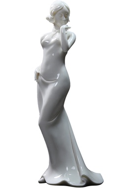 德化陶瓷少女人物会所摆件艺术品