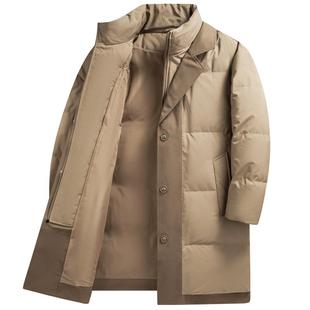 JEEP SPIRIT吉普羽绒服男士冬季中长款加厚男装2024新款男款外套