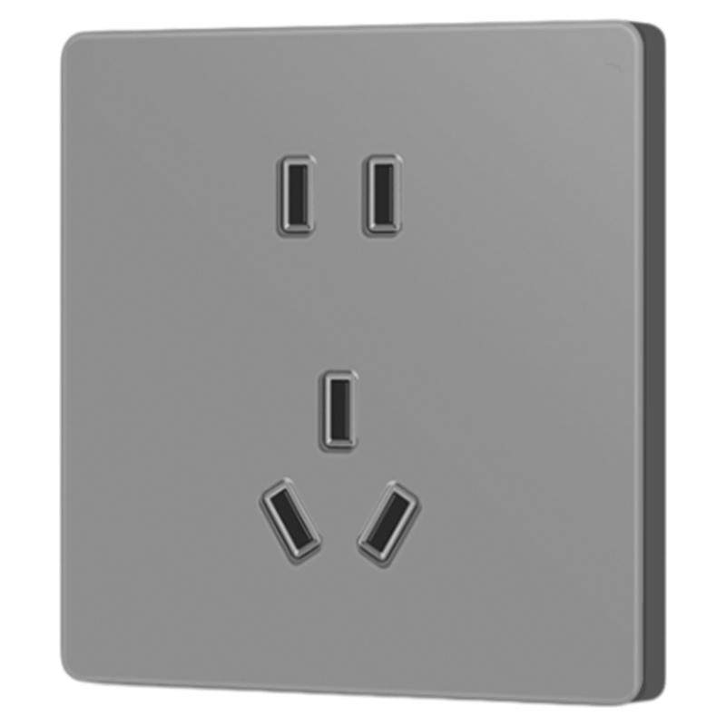 IWN小铃铛K7Pro开关插座超薄玻璃面板五孔usb墙壁86型16A三孔空调