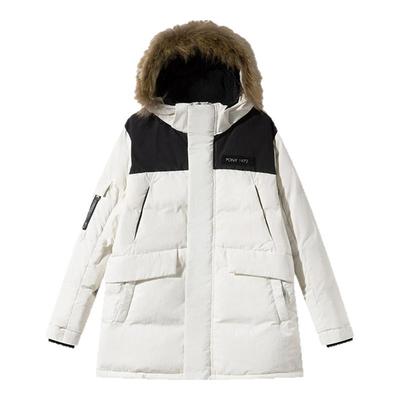 PONY波尼秋冬新品女灰鸭绒羽绒服